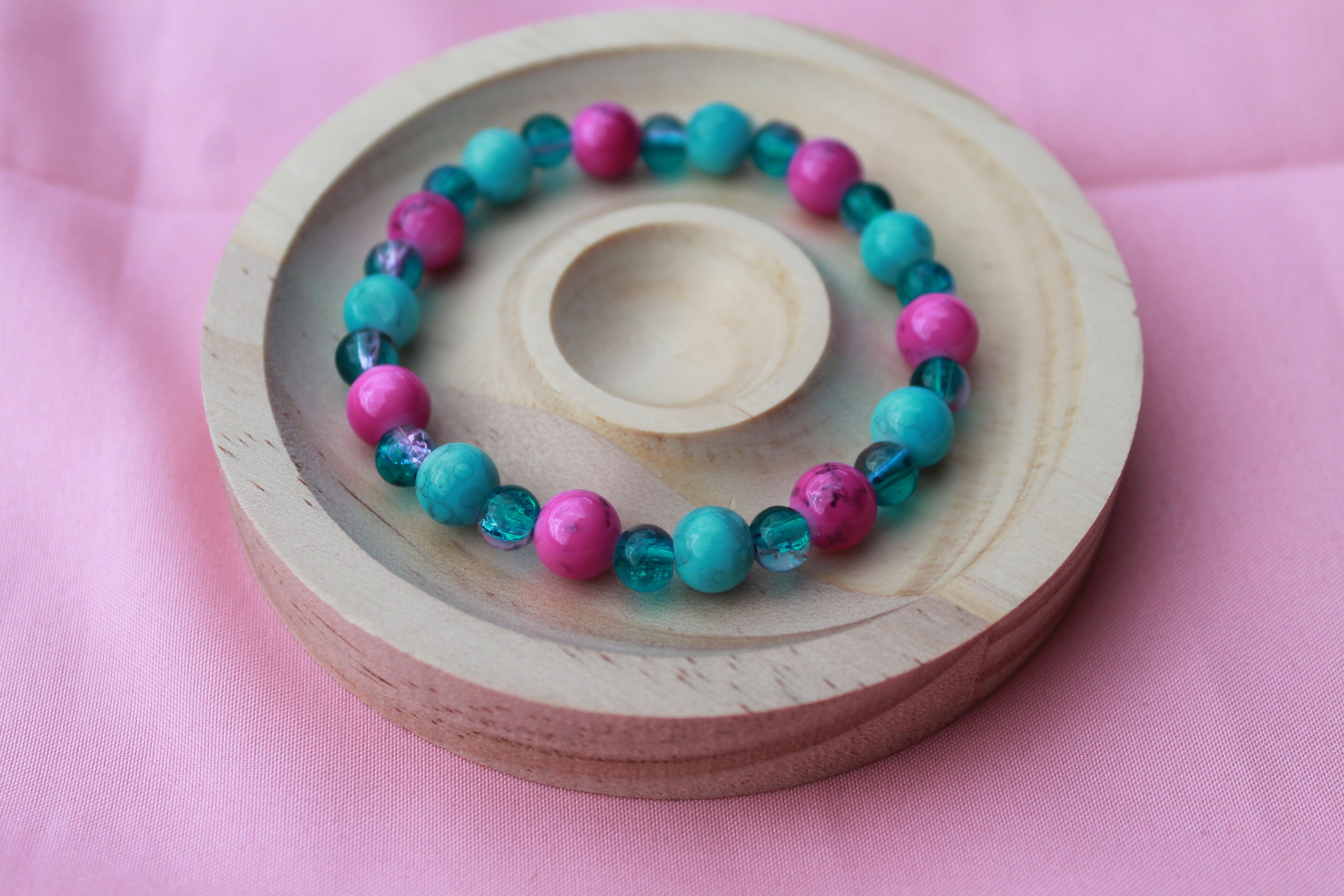 Handmade Beaded Bracelets | Colorful Crystal Gemstone Stretch Jewellery