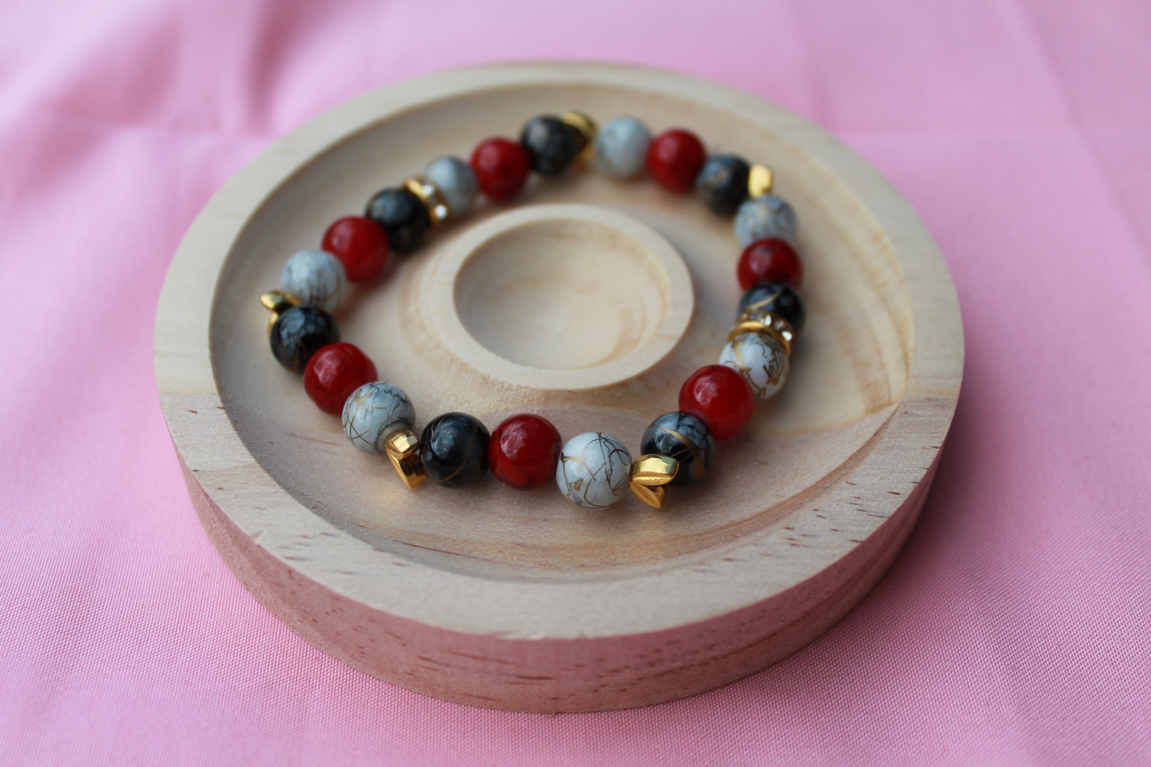 Handmade Beaded Bracelets | Colourful Crystal Gemstone Stretch Jewellery