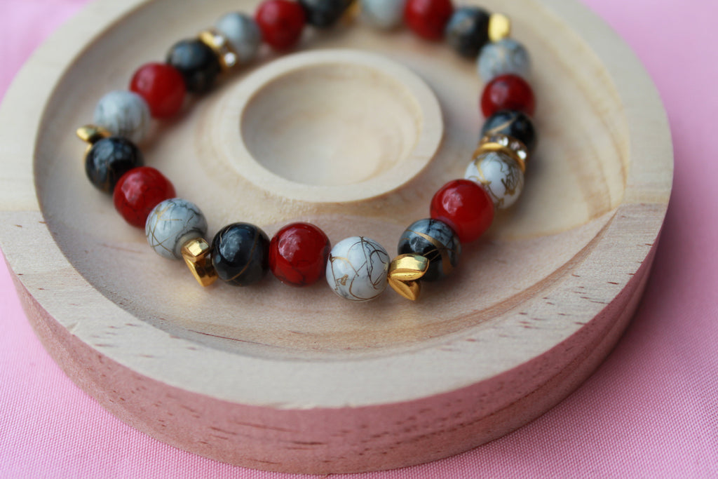 Handmade Beaded Bracelets | Colourful Crystal Gemstone Stretch Jewellery