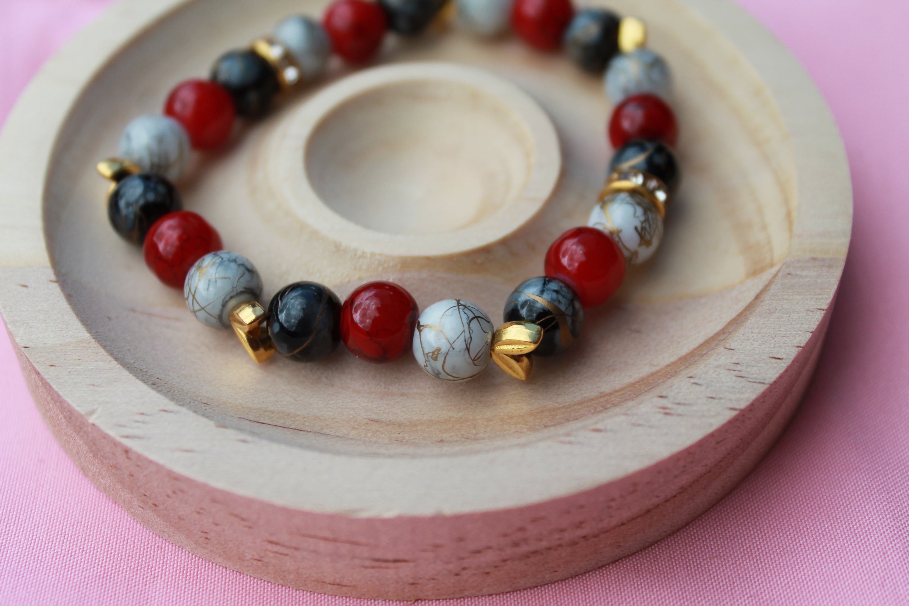 Handmade Beaded Bracelets | Colourful Crystal Gemstone Stretch Jewellery