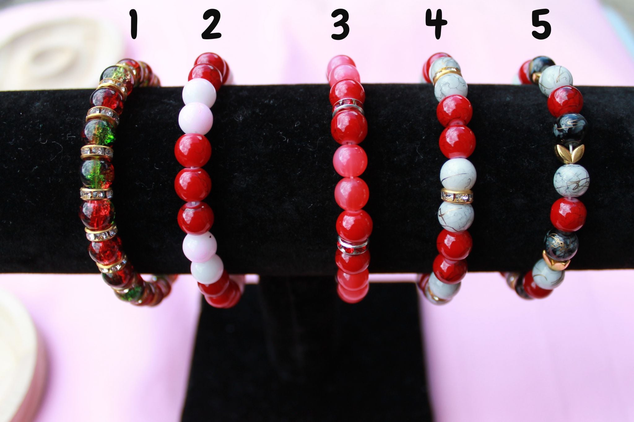Handmade Beaded Bracelets | Colourful Crystal Gemstone Stretch Jewellery