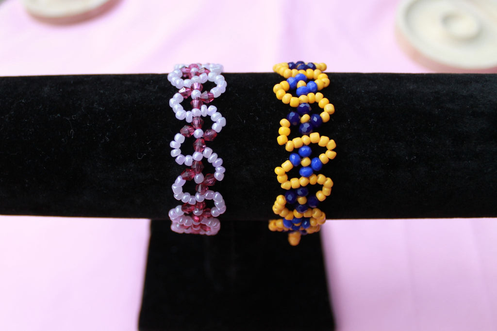 Twisted Floral Beaded Bracelet