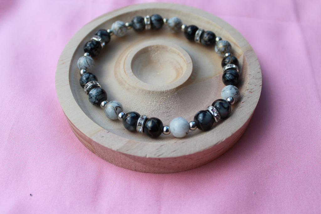Handmade Beaded Bracelets | Colourful Crystal Gemstone Stretch Jewellery