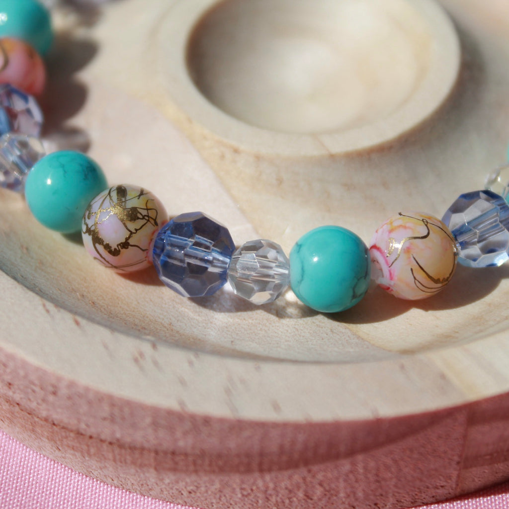 Handmade Beaded Bracelets | Colourful Crystal Gemstone Stretch Jewellery