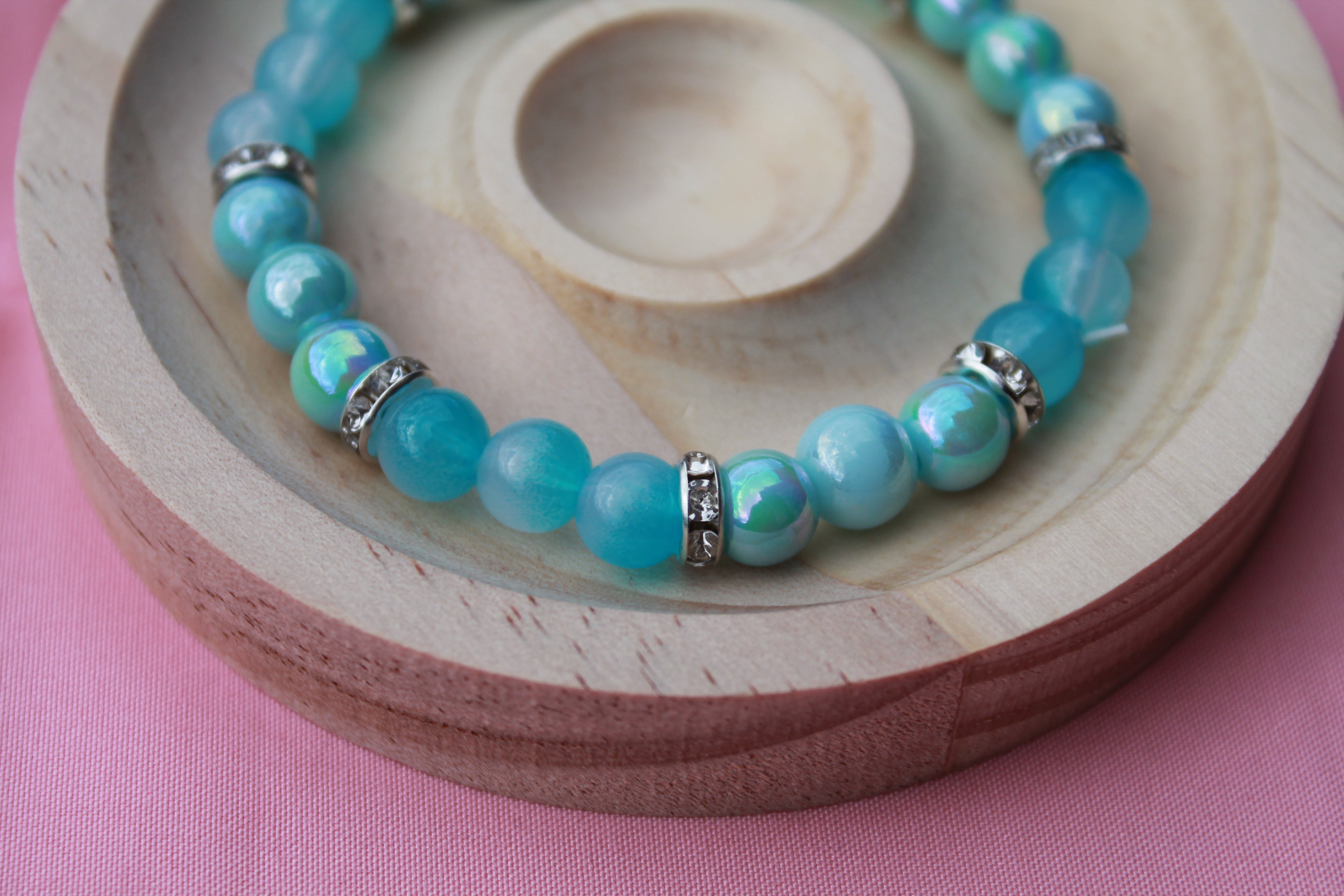 Handmade Beaded Bracelets | Colourful Crystal Gemstone Stretch Jewellery