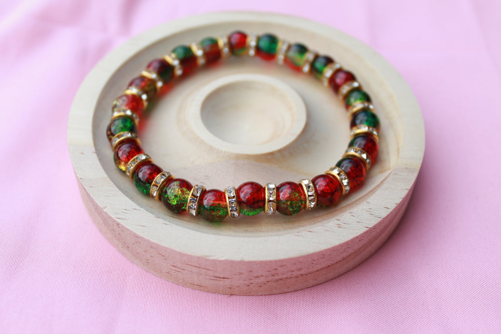 Handmade Beaded Bracelets | Colourful Crystal Gemstone Stretch Jewellery