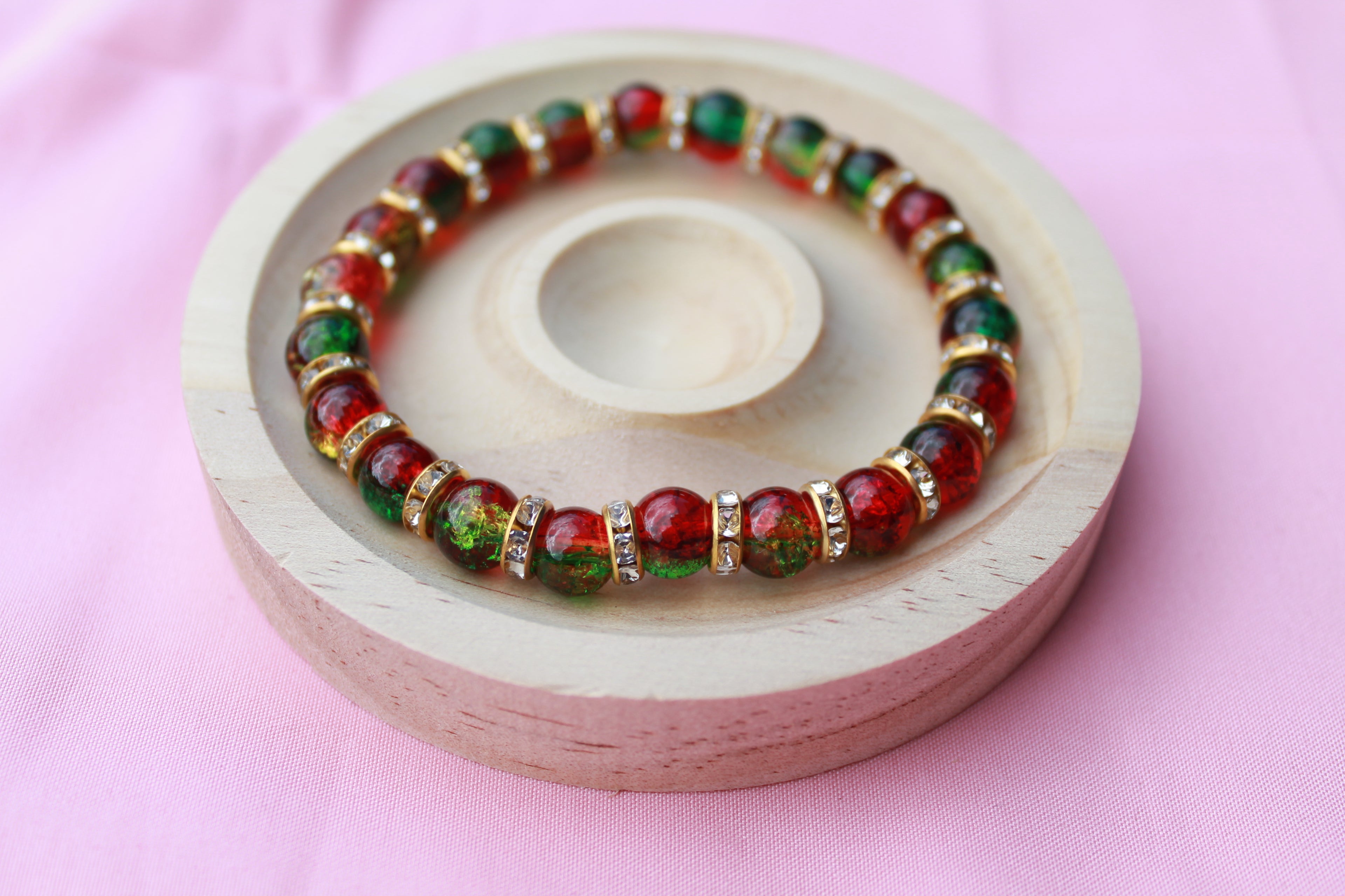 Handmade Beaded Bracelets | Colourful Crystal Gemstone Stretch Jewellery
