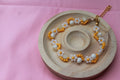 Handmade Beaded Flower Bracelet | Pastel Daisy Bead Jewellery, Adjustable Clasp