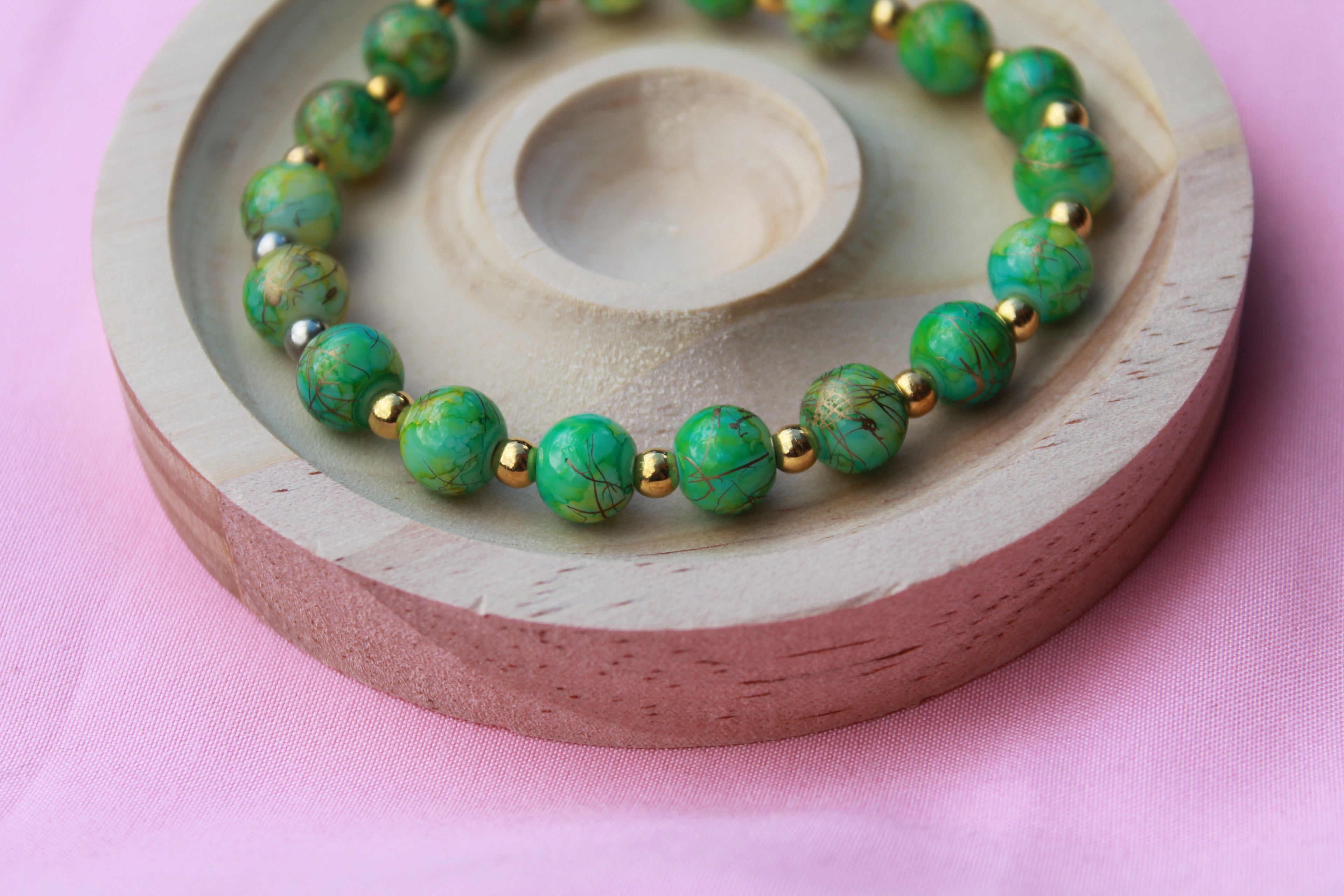 Handmade Beaded Bracelets | Colourful Crystal Gemstone Stretch Jewellery