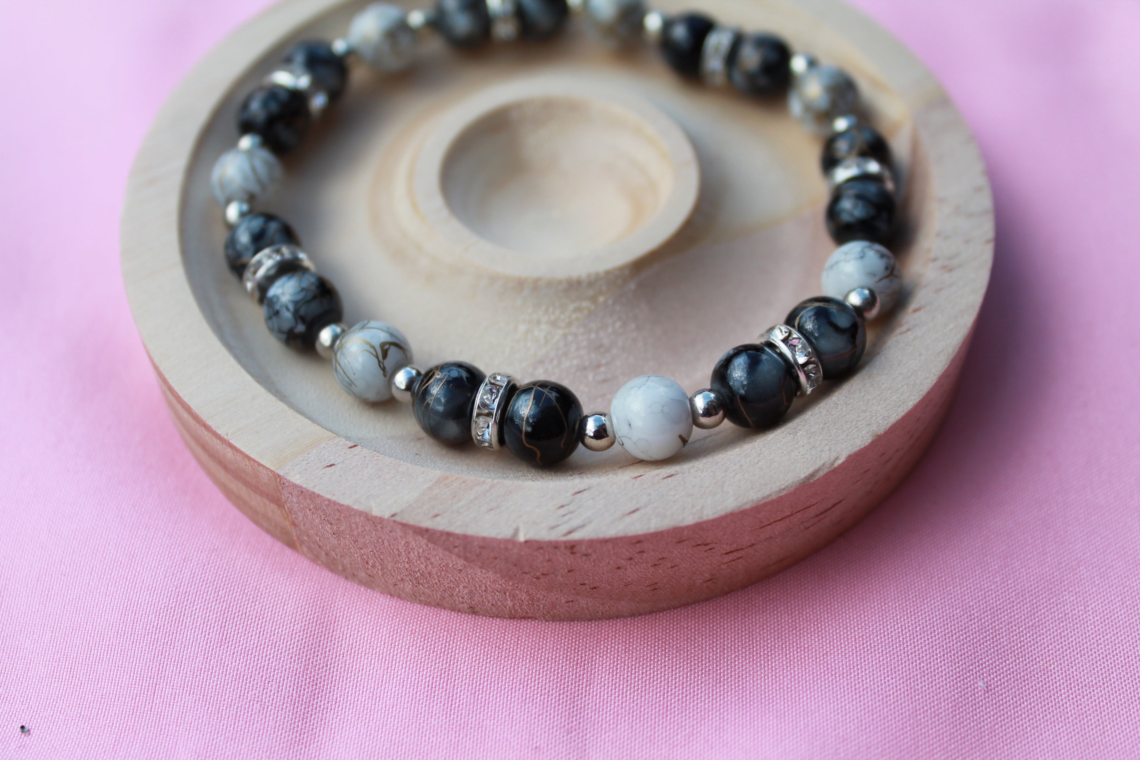 Handmade Beaded Bracelets | Colourful Crystal Gemstone Stretch Jewellery