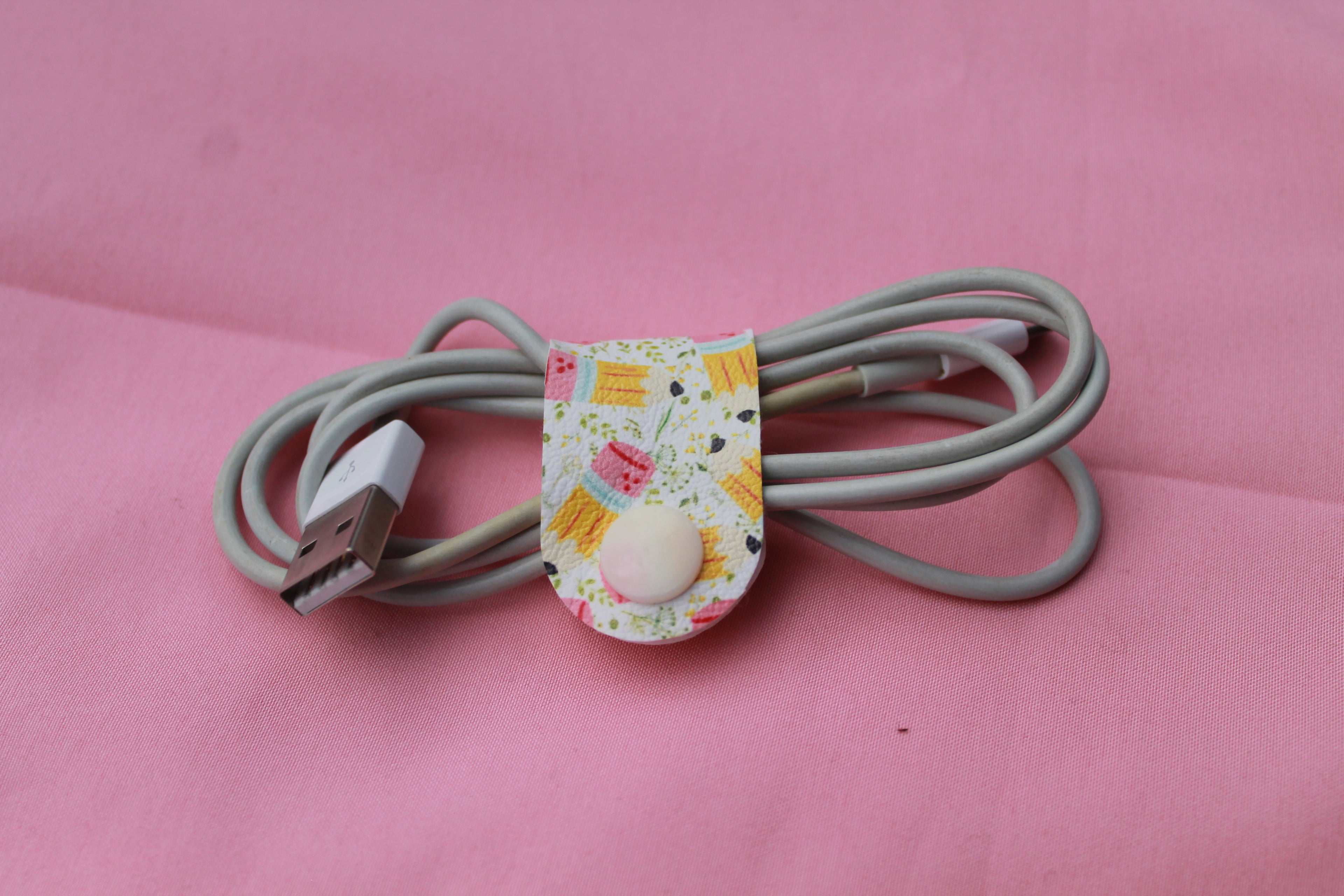 Handmade Floral Cable Tidies | Cord Organisers, Wraps, Desk Accessories