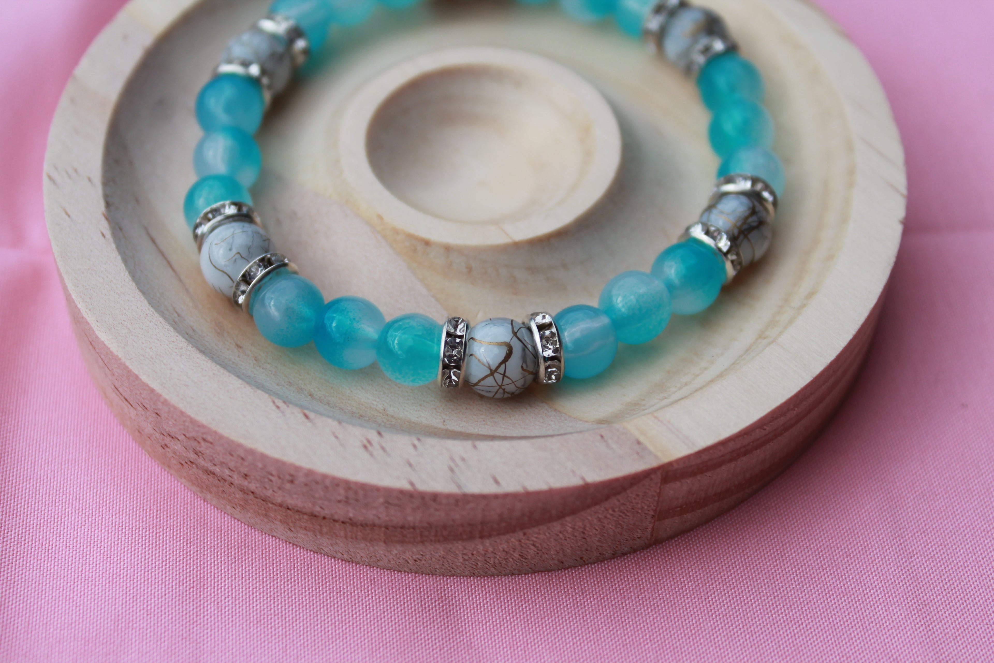 Handmade Beaded Bracelets | Colourful Crystal Gemstone Stretch Jewellery
