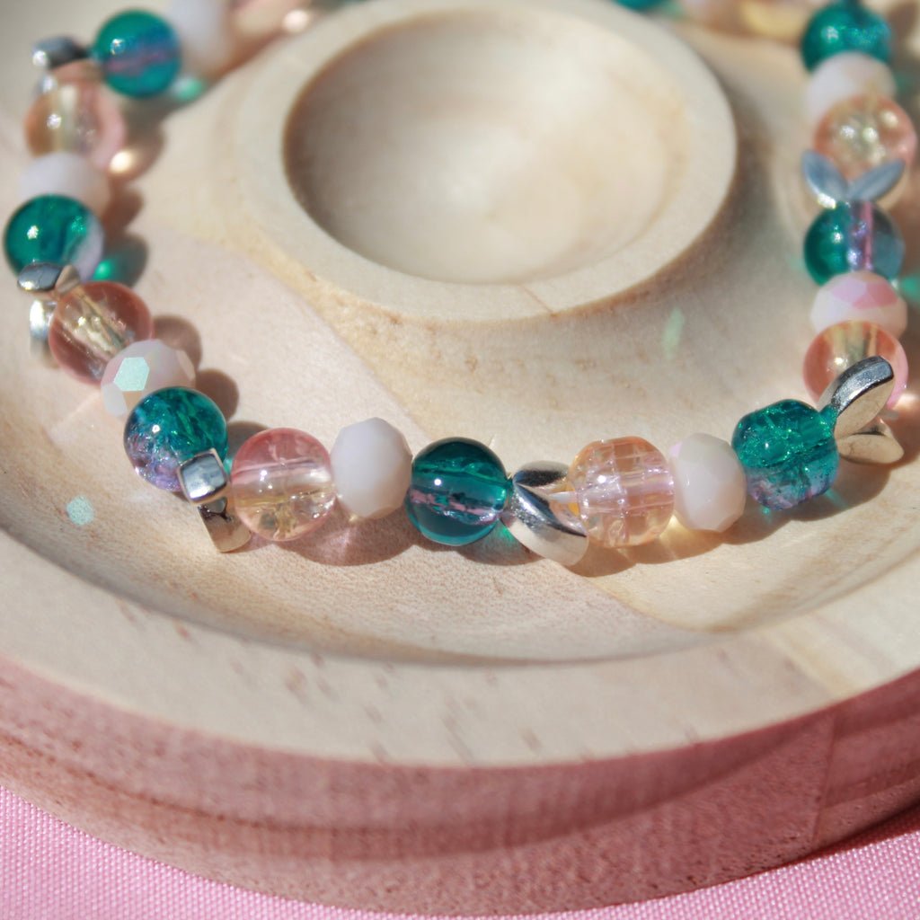 Handmade Beaded Bracelets | Colourful Crystal Gemstone Stretch Jewellery