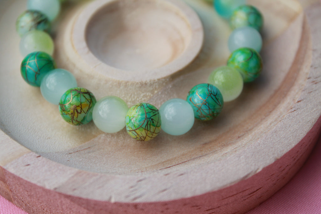 Handmade Beaded Bracelets | Colourful Crystal Gemstone Stretch Jewellery
