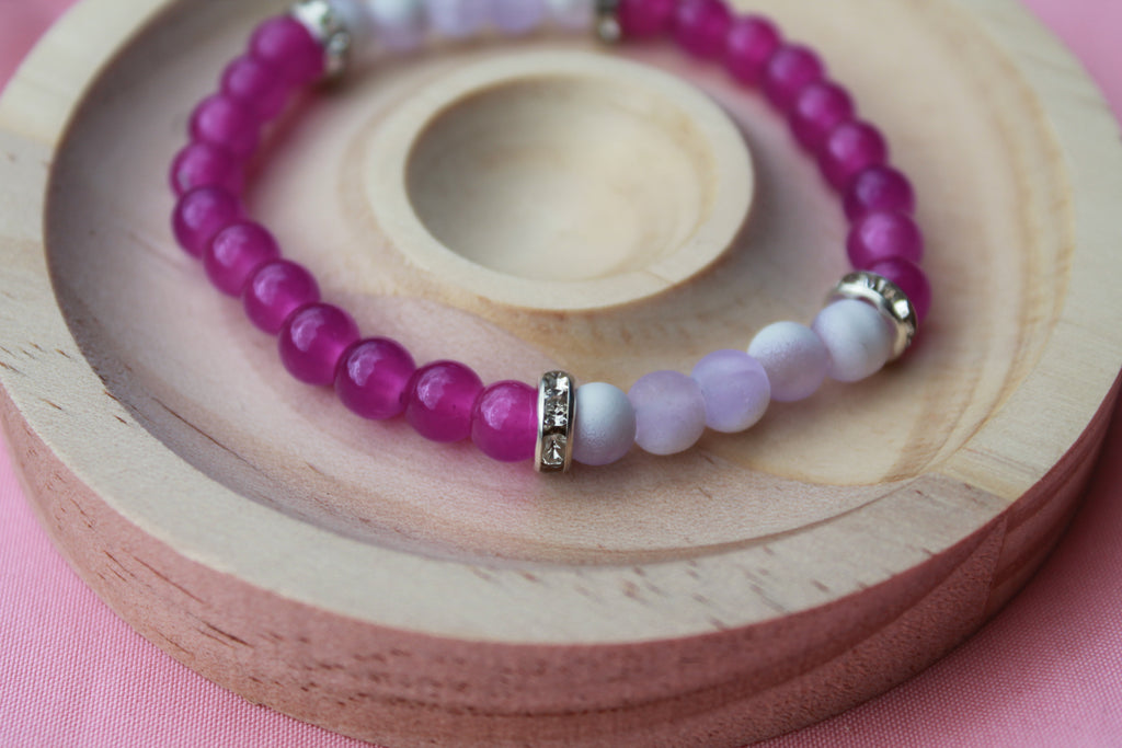 Handmade Beaded Bracelets | Colorful Crystal Gemstone Stretch Jewellery