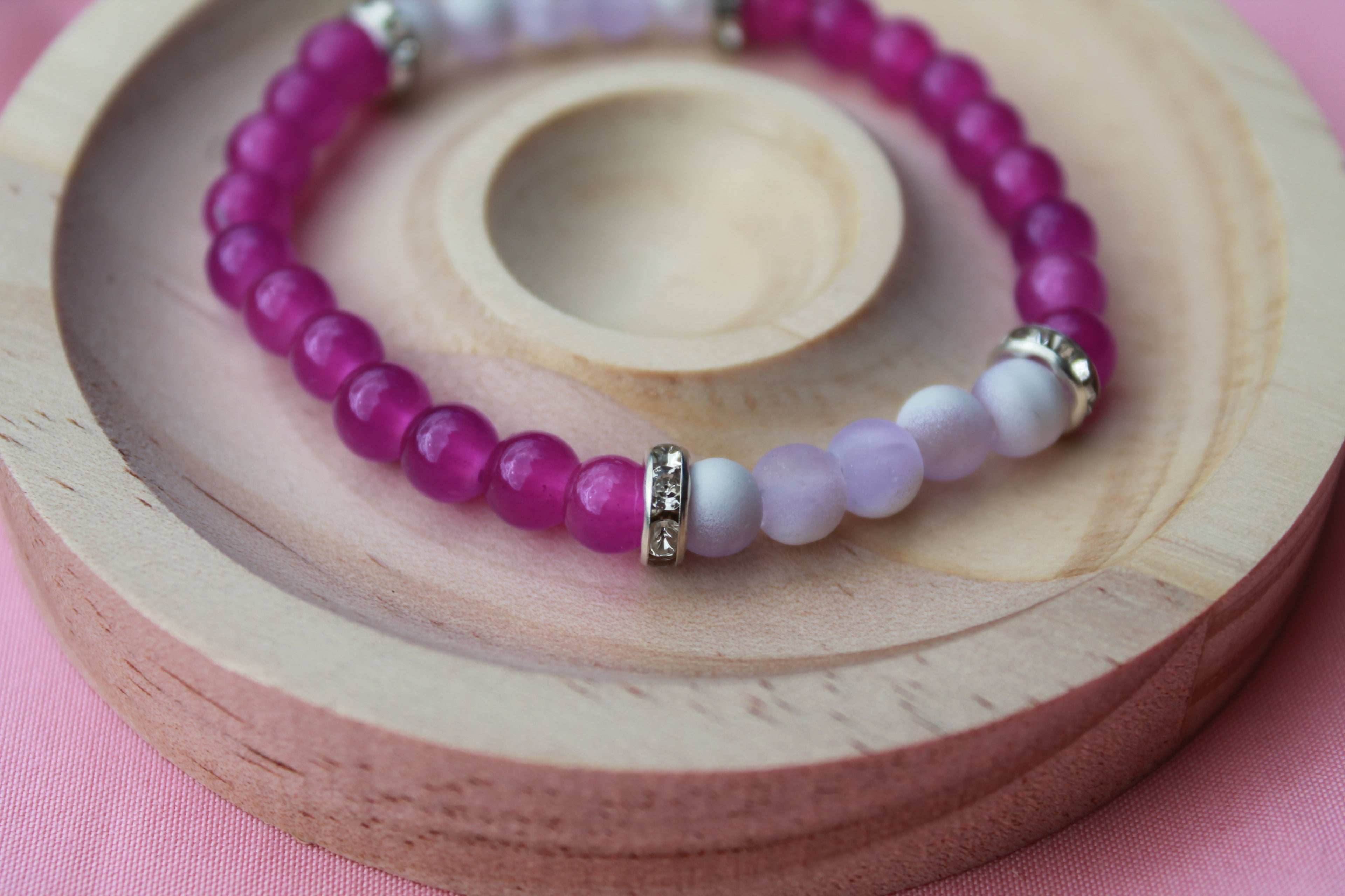 Handmade Beaded Bracelets | Colorful Crystal Gemstone Stretch Jewellery