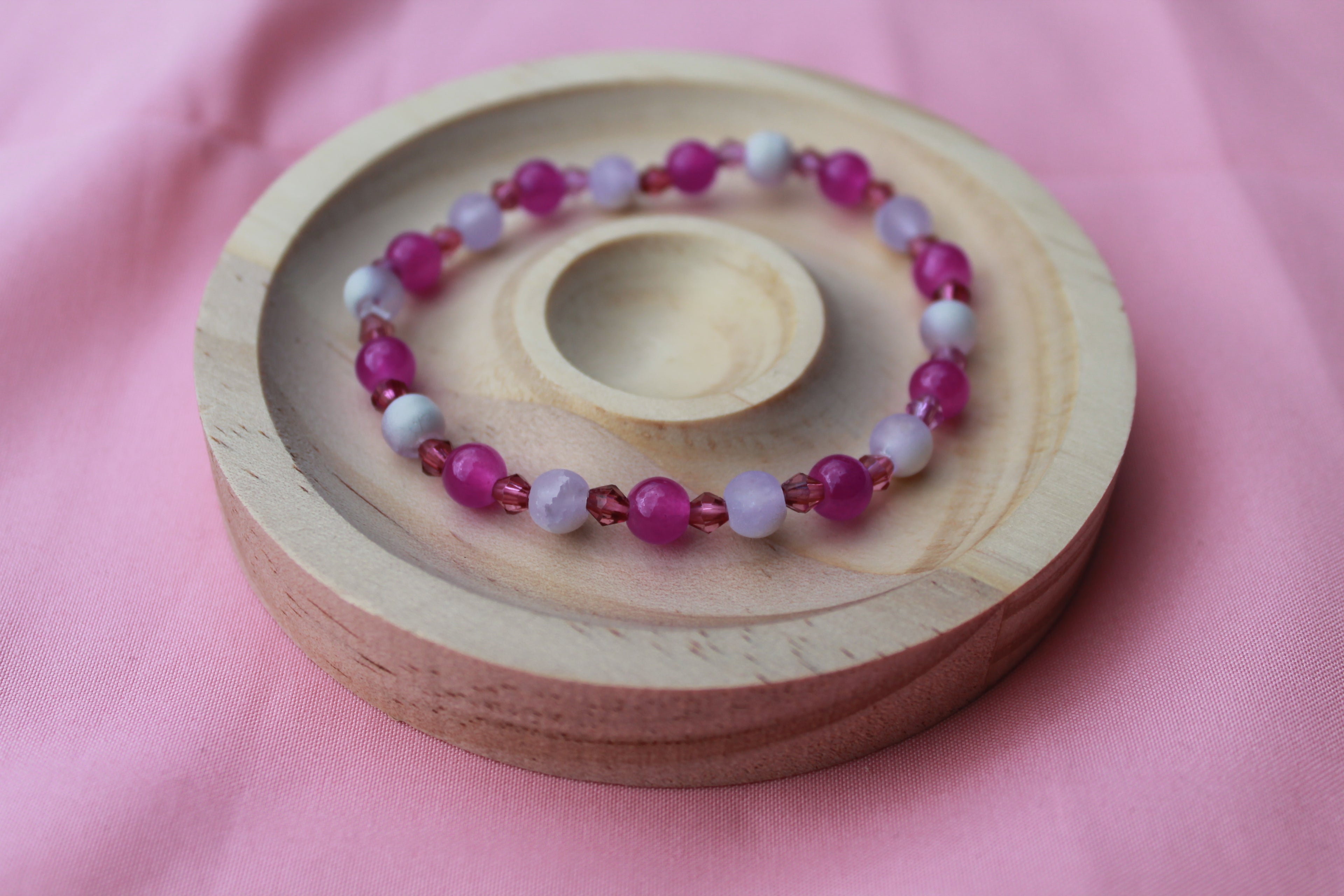 Handmade Beaded Bracelets | Colorful Crystal Gemstone Stretch Jewellery