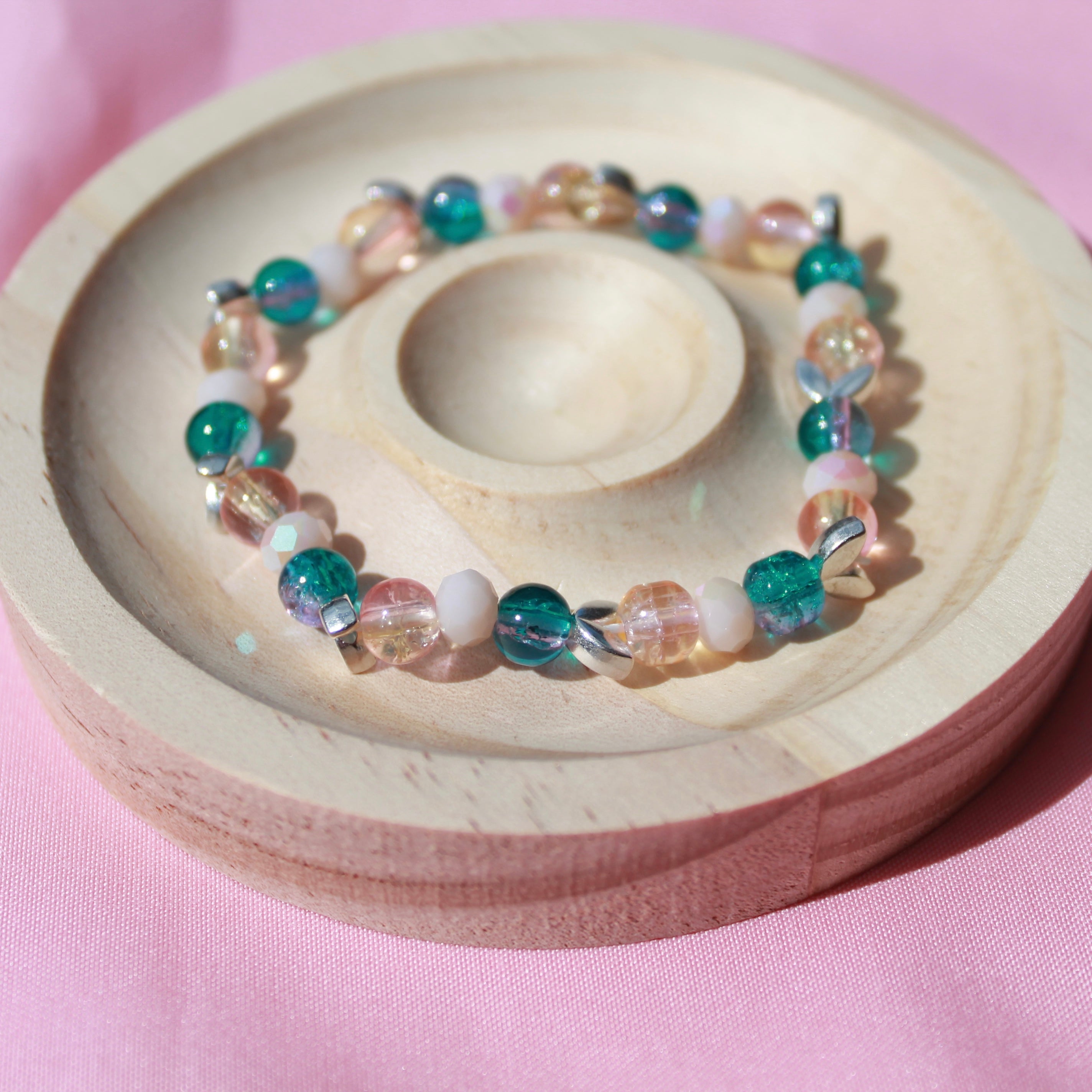Handmade Beaded Bracelets | Colourful Crystal Gemstone Stretch Jewellery