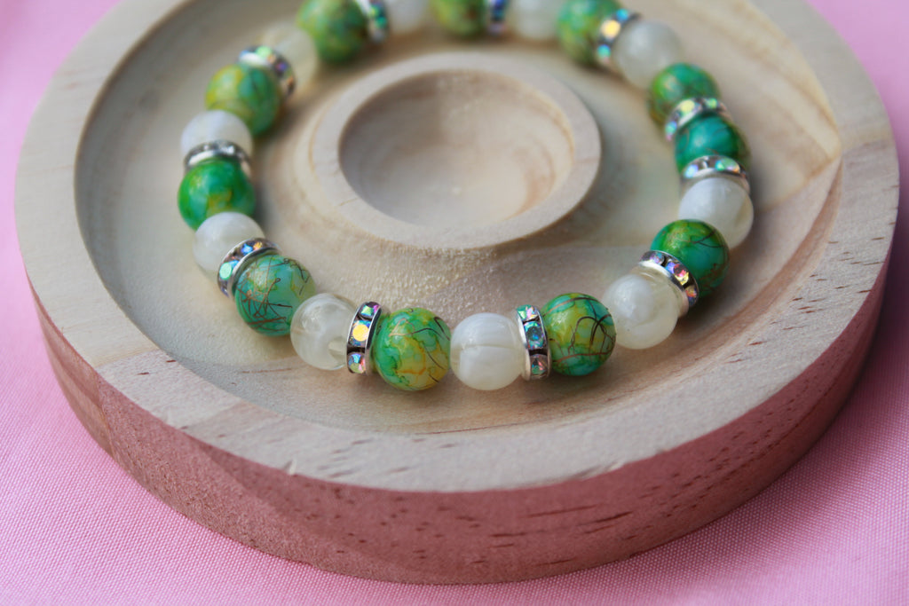 Handmade Beaded Bracelets | Colourful Crystal Gemstone Stretch Jewellery