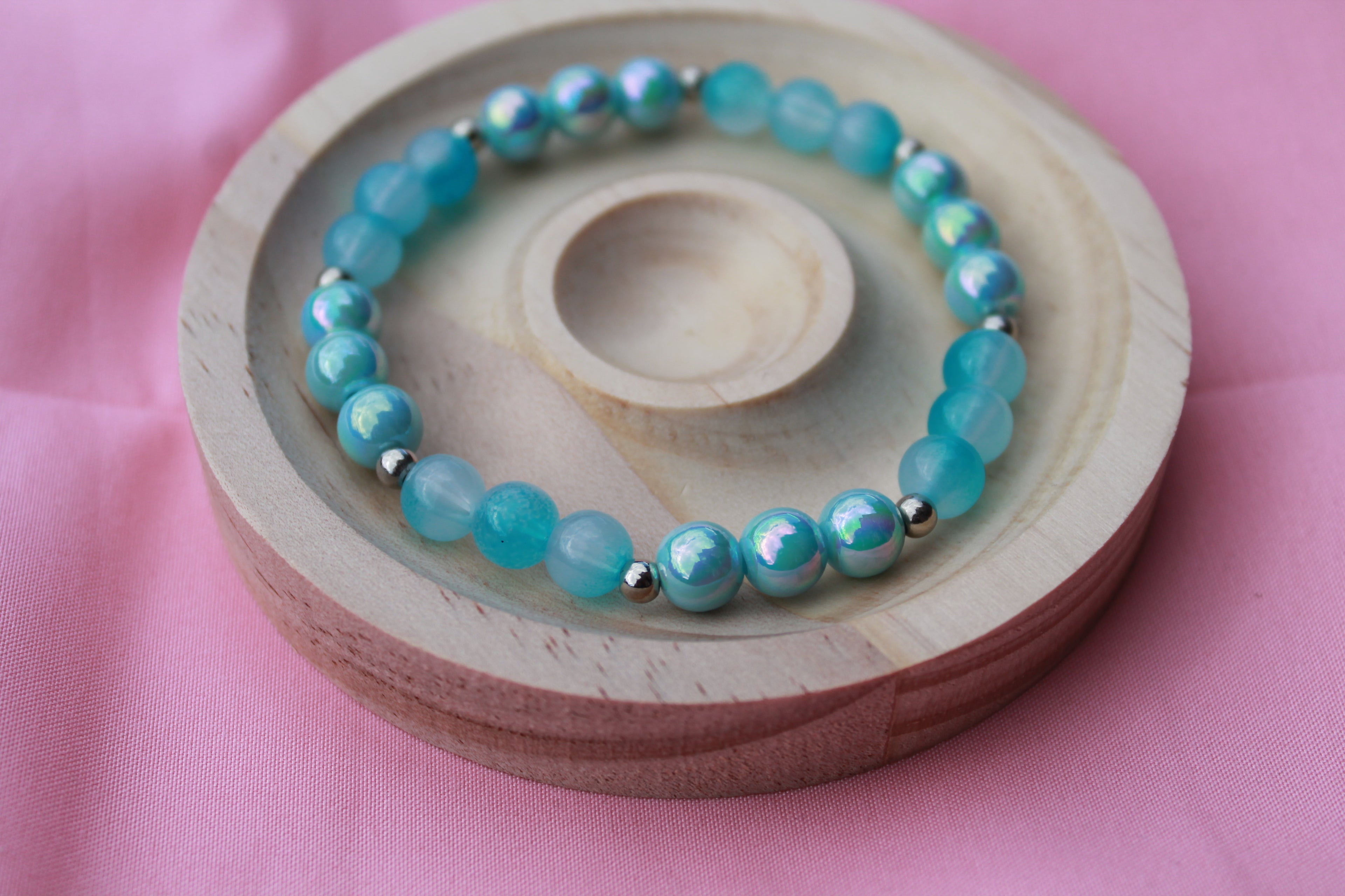 Handmade Beaded Bracelets | Colourful Crystal Gemstone Stretch Jewellery