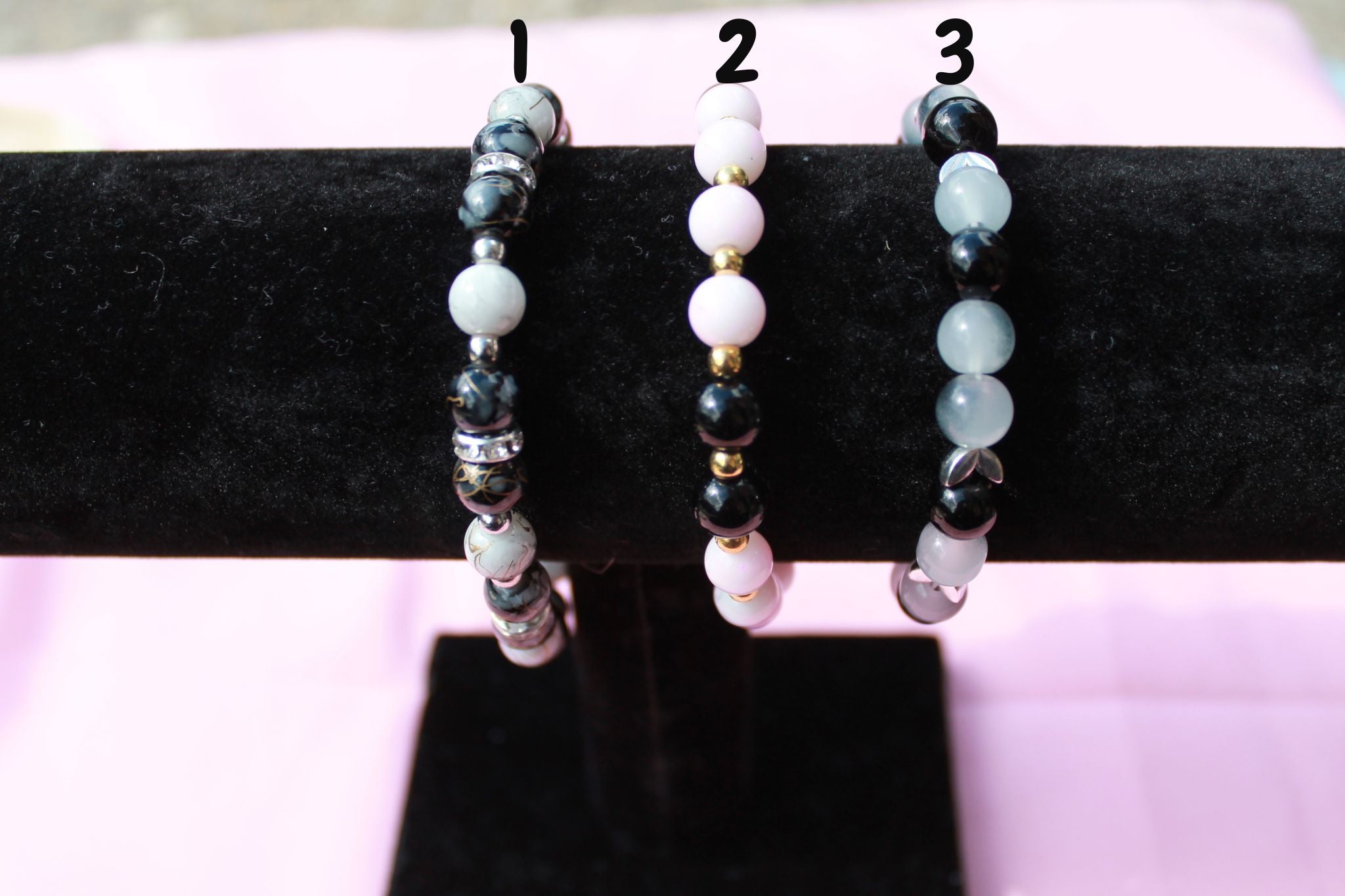 Handmade Beaded Bracelets | Colourful Crystal Gemstone Stretch Jewellery