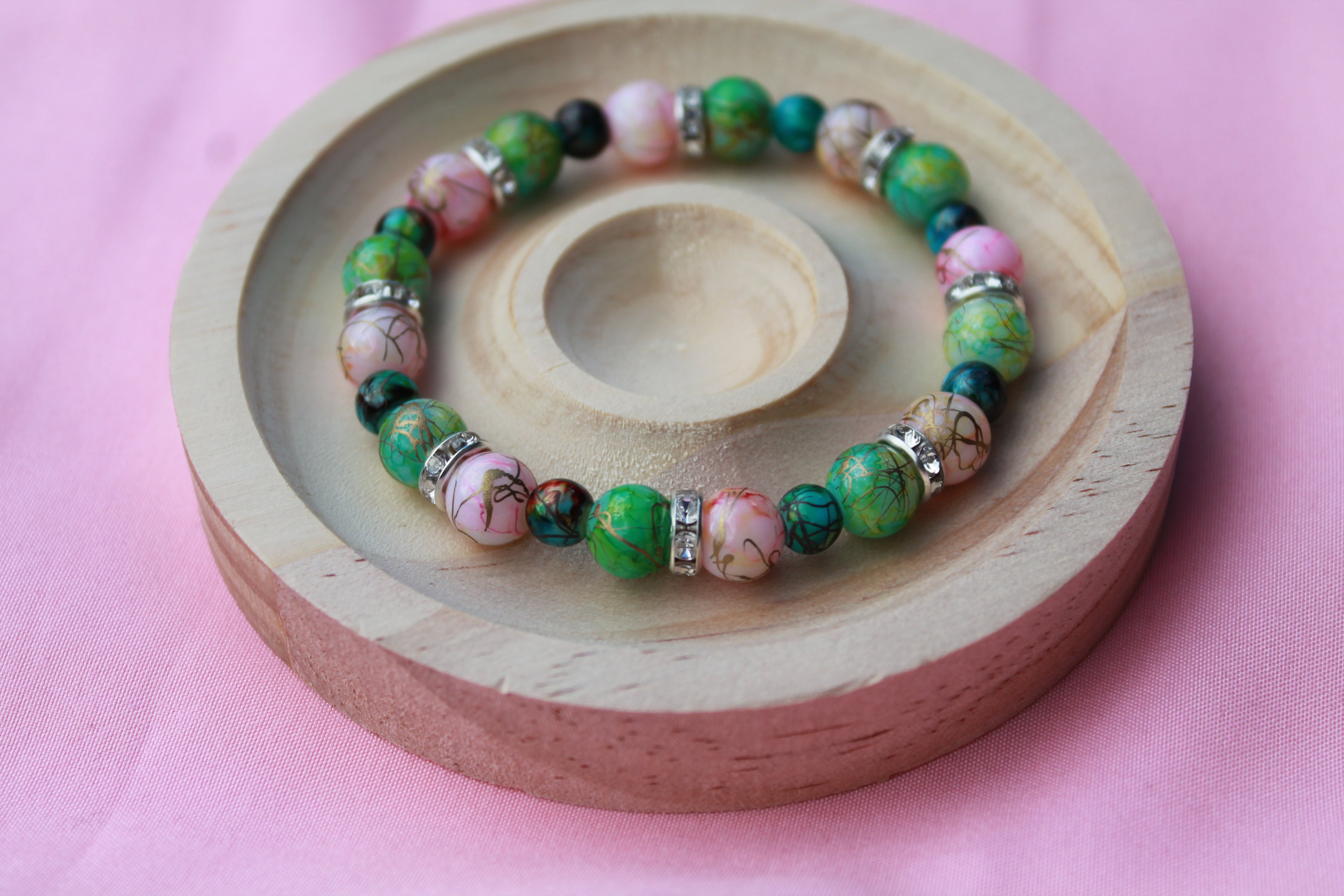 Handmade Beaded Bracelets | Colourful Crystal Gemstone Stretch Jewellery