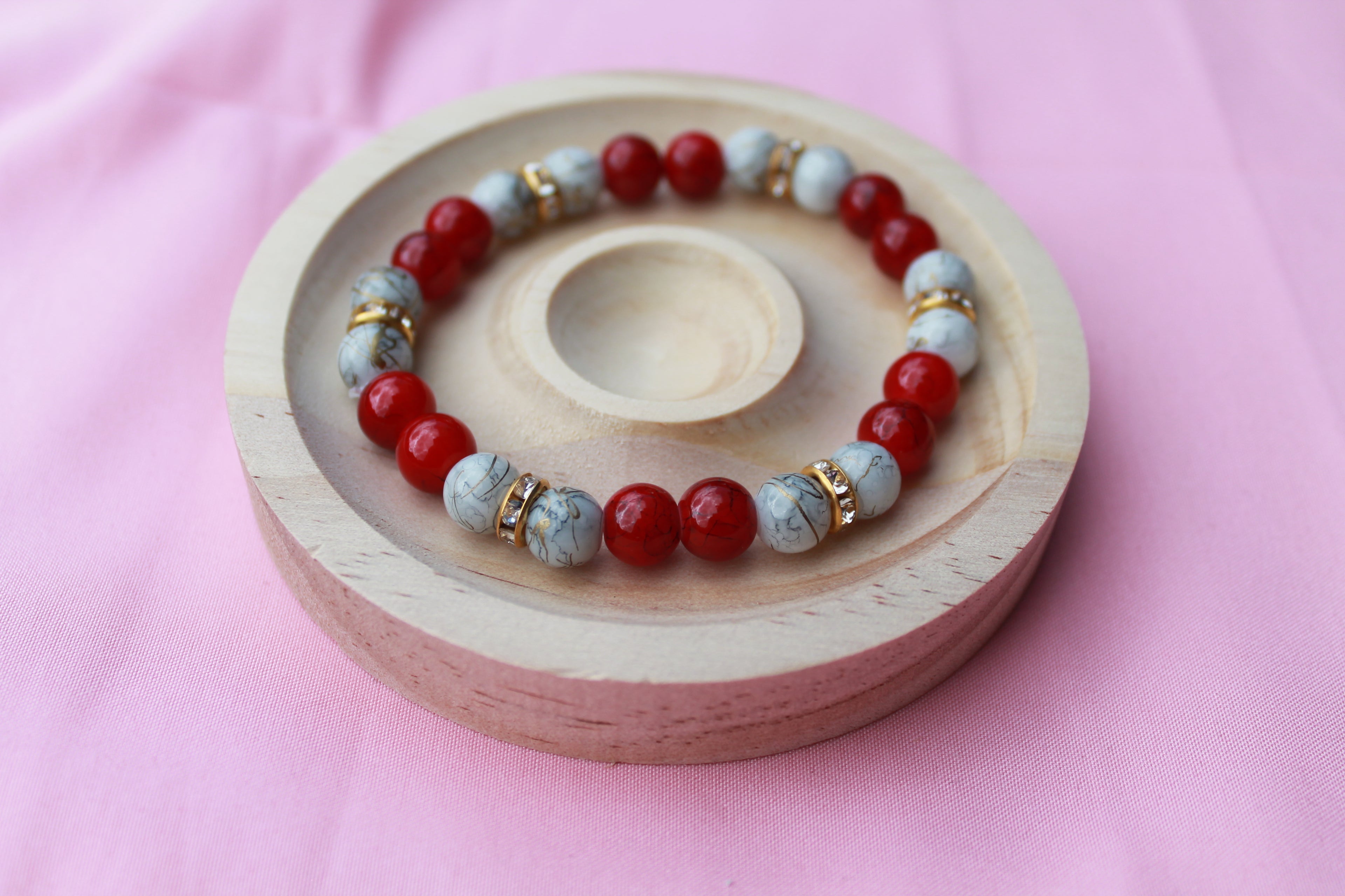Handmade Beaded Bracelets | Colourful Crystal Gemstone Stretch Jewellery