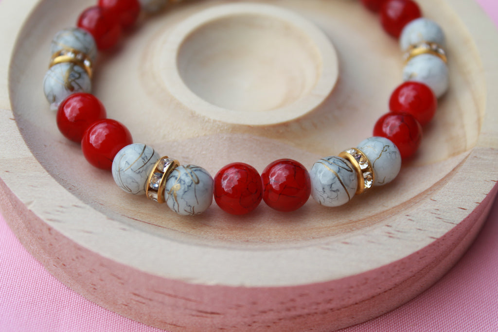 Handmade Beaded Bracelets | Colourful Crystal Gemstone Stretch Jewellery