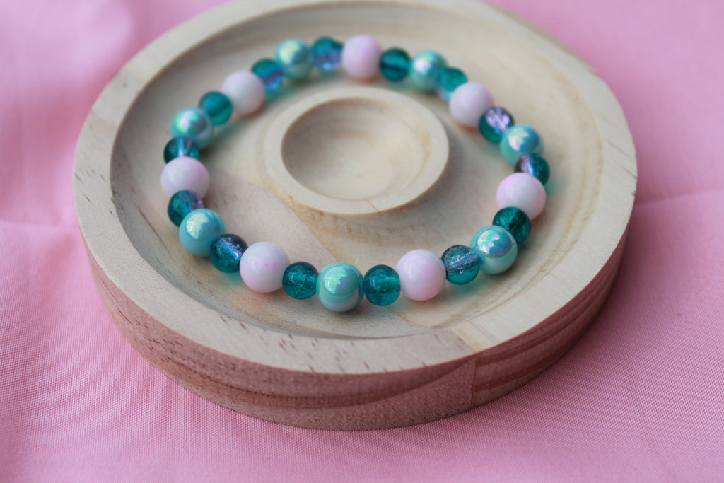 Handmade Beaded Bracelets | Colourful Crystal Gemstone Stretch Jewellery